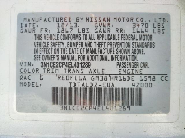 Photo 10 from auction – 2014 NISSAN VERSA NOTE with VIN 3N1CE2CP4EL401289