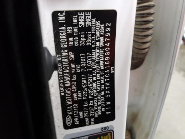 Zdjęcie 10 z aukcji – 2011 KIA SORENTO BA z VIN 5XYKTCA16BG047992