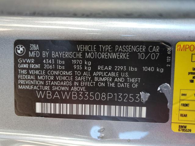 Photo 10 from auction – 2008 BMW 328 I with VIN WBAWB33508P132530