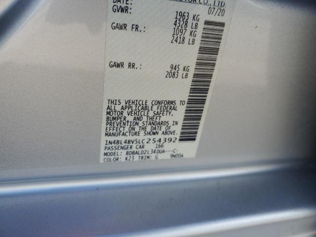 Photo 10 from auction – 2020 NISSAN ALTIMA S with VIN 1N4BL4BV5LC254392