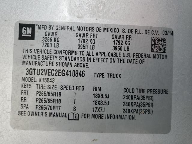 صورة رقم 10 من المزاد - 2014 GMC SIERRA K15 مع VIN 3GTU2VEC2EG410846