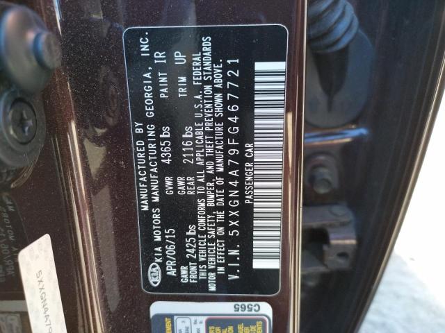 Zdjęcie 10 z aukcji – 2015 KIA OPTIMA EX z VIN 5XXGN4A79FG467721