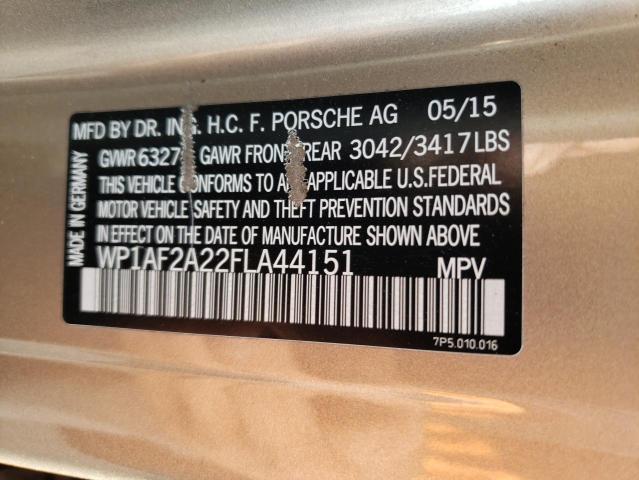 Photo 10 from auction – 2015 PORSCHE CAYENNE with VIN WP1AF2A22FLA44151