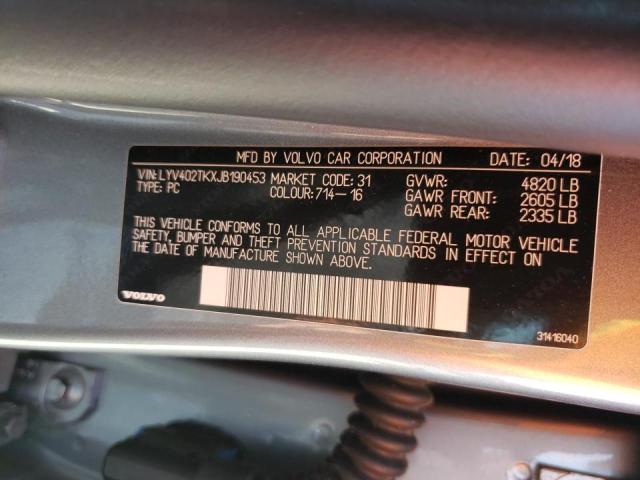 Photo 10 from auction – 2018 VOLVO S60 INSCRI with VIN LYV402TKXJB190453