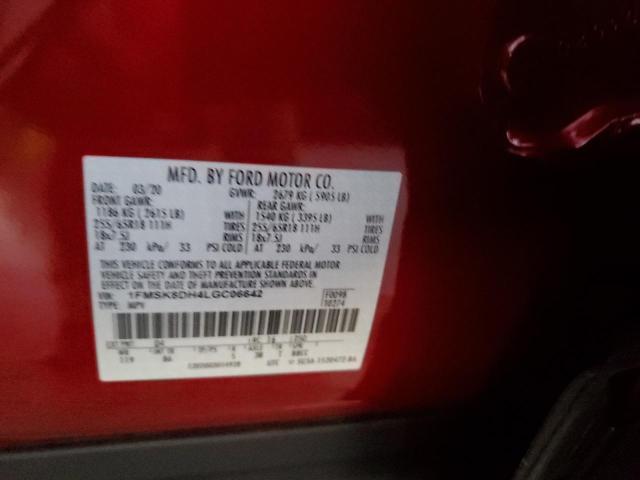 Photo 10 from auction – 2020 FORD EXPLORER X with VIN 1FMSK8DH4LGC06642