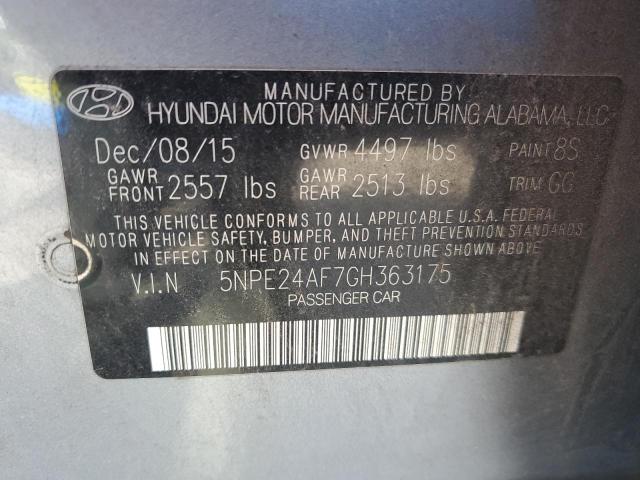 Photo 10 from auction – 2016 HYUNDAI SONATA SE with VIN 5NPE24AF7GH363175