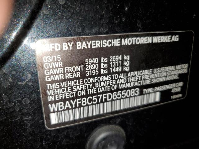 Photo 10 from auction – 2015 BMW 750 LXI with VIN WBAYF8C57FD655083