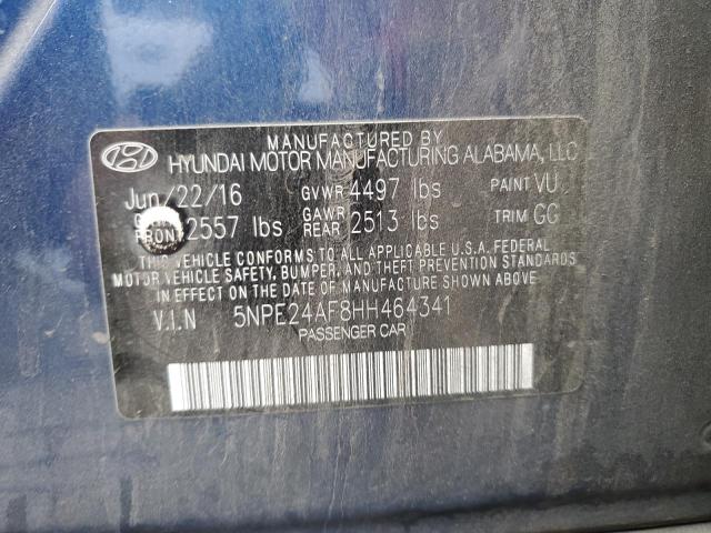 Photo 10 from auction – 2017 HYUNDAI SONATA SE with VIN 5NPE24AF8HH464341
