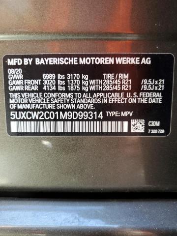 Photo 10 from auction – 2021 BMW X7 XDRIVE4 with VIN 5UXCW2C01M9D99314