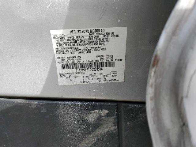 Photo 10 from auction – 2013 FORD TAURUS with VIN 1FAHP2E81DG203586