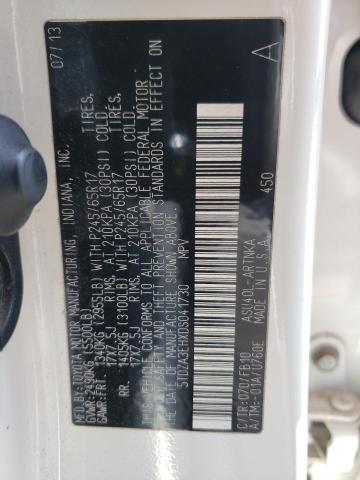 Photo 10 from auction – 2013 TOYOTA HIGHLANDER with VIN 5TDZA3EHXDS041730