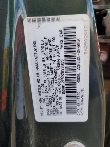 Photo 10 from auction – 2002 TOYOTA COROLLA CE with VIN 1NXBR12E82Z638999