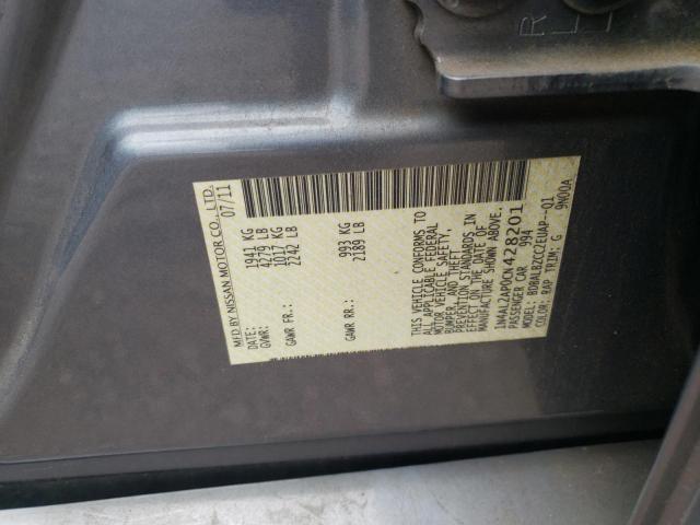 صورة رقم 10 من المزاد - 2012 NISSAN ALTIMA BAS مع VIN 1N4AL2AP0CN428201