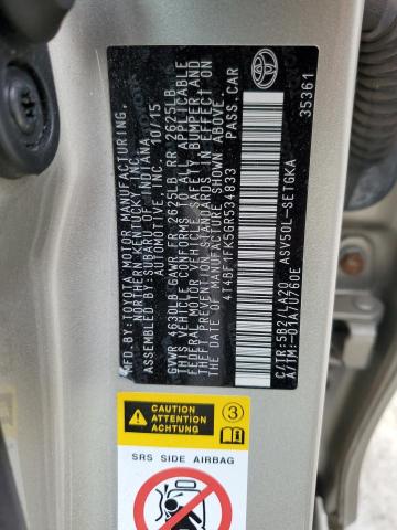 Photo 10 from auction – 2016 TOYOTA CAMRY LE with VIN 4T4BF1FK5GR534833