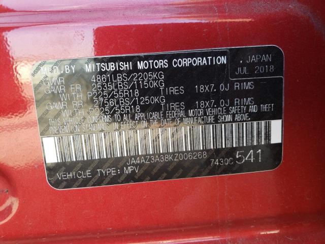 Photo 10 from auction – 2019 MITSUBISHI OUTLANDER with VIN JA4AZ3A38KZ006268
