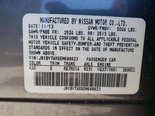 Photo 10 from auction – 2014 INFINITI Q50 BASE with VIN JN1BV7AR6EM699623