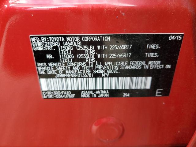 Photo 10 from auction – 2015 TOYOTA RAV4 XLE with VIN JTMRFREV8FD136781