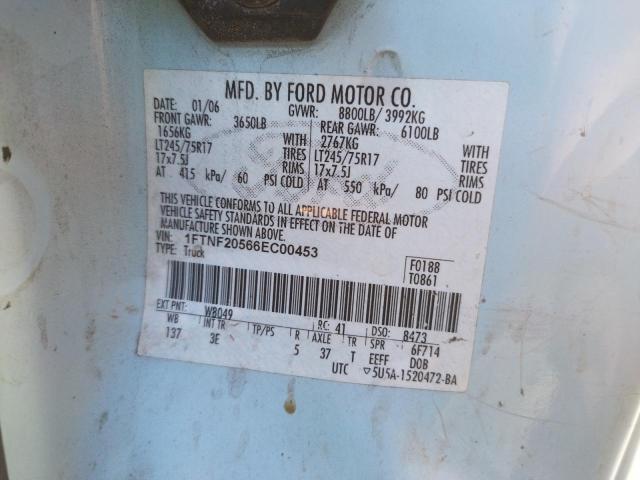 Photo 10 from auction – 2006 FORD F250 SUPER with VIN 1FTNF20566EC00453