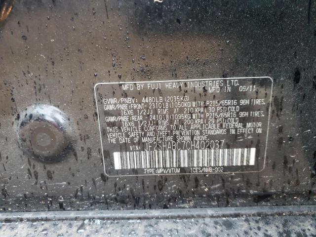 Photo 10 from auction – 2012 SUBARU FORESTER 2 with VIN JF2SHABC7CH402037