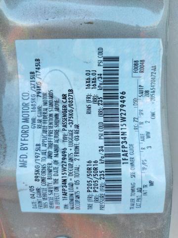 Photo 10 from auction – 2005 FORD FOCUS ZX4 with VIN 1FAFP34N15W279496