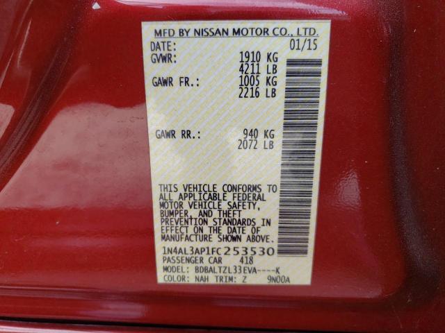 Photo 10 from auction – 2015 NISSAN ALTIMA 2.5 with VIN 1N4AL3AP1FC253530