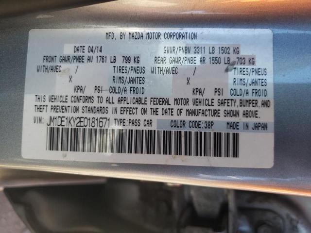 Photo 10 from auction – 2014 MAZDA MAZDA2 SPO with VIN JM1DE1KY2E0181671
