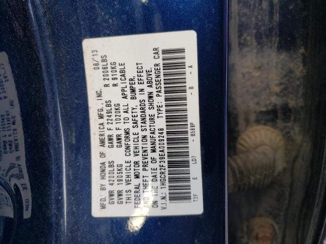 Photo 10 from auction – 2014 HONDA ACCORD LX with VIN 1HGCR2F39EA009248