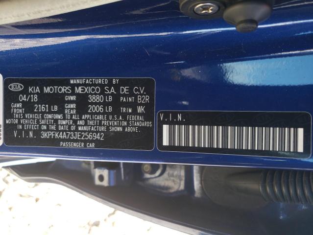 Photo 10 from auction – 2018 KIA FORTE LX with VIN 3KPFK4A73JE256942