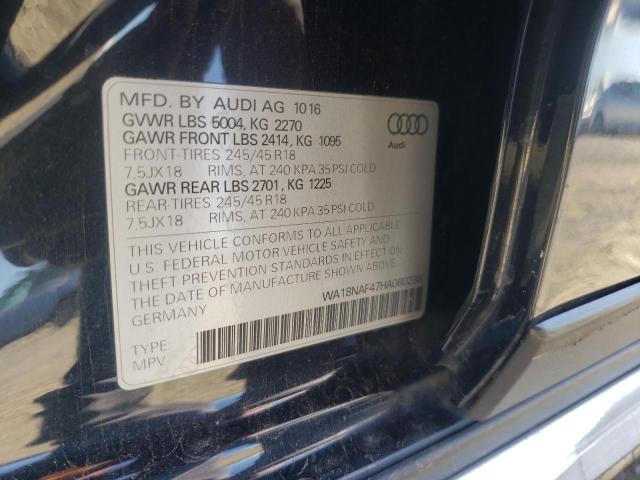 Photo 10 from auction – 2017 AUDI A4 ALLROAD with VIN WA18NAF47HA080238