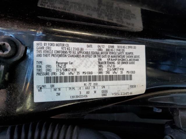 Фото 10 с аукциона – 2012 FORD FOCUS SEL с VIN 1FAHP3H28CL403948