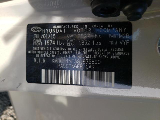 Photo 10 from auction – 2016 HYUNDAI ACCENT SE with VIN KMHCT4AE5GU975890