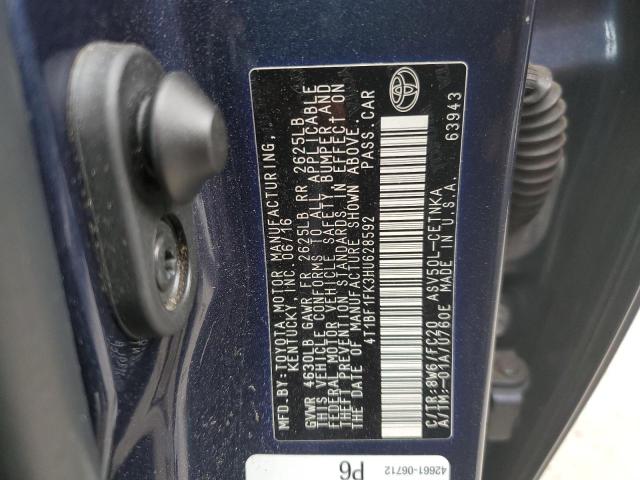 Photo 10 from auction – 2017 TOYOTA CAMRY LE with VIN 4T1BF1FK3HU628592