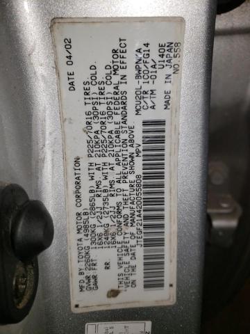 Photo 10 from auction – 2002 TOYOTA HIGHLANDER with VIN JTEGF21A420055808