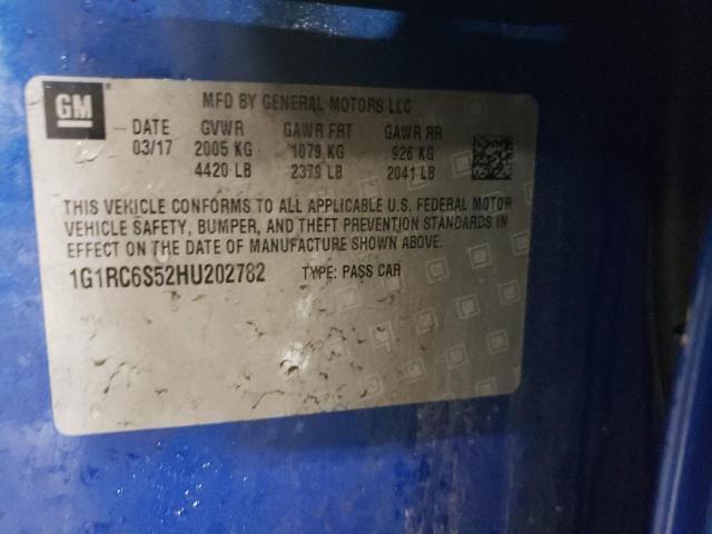 Photo 10 from auction – 2017 CHEVROLET VOLT LT with VIN 1G1RC6S52HU202782