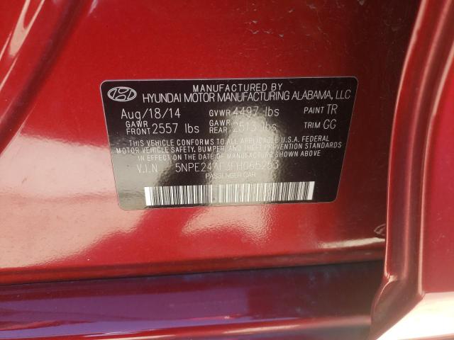 Photo 10 from auction – 2015 HYUNDAI SONATA SE with VIN 5NPE24AF3FH065253