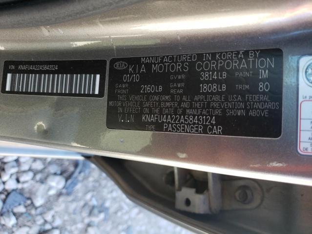 Photo 10 from auction – 2010 KIA FORTE EX with VIN KNAFU4A22A5843124