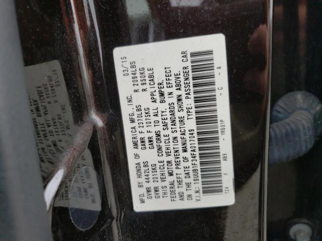 Photo 10 from auction – 2015 ACURA TLX with VIN 19UUB1F34FA017049