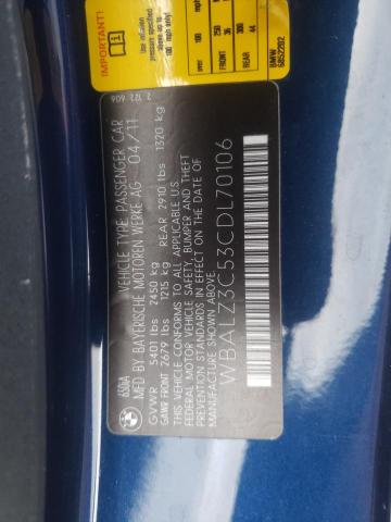 Photo 10 from auction – 2012 BMW 650 I with VIN WBALZ3C53CDL70106