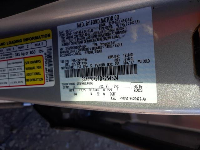 Photo 10 from auction – 2013 FORD FUSION TIT with VIN 3FA6P0K91DR254524