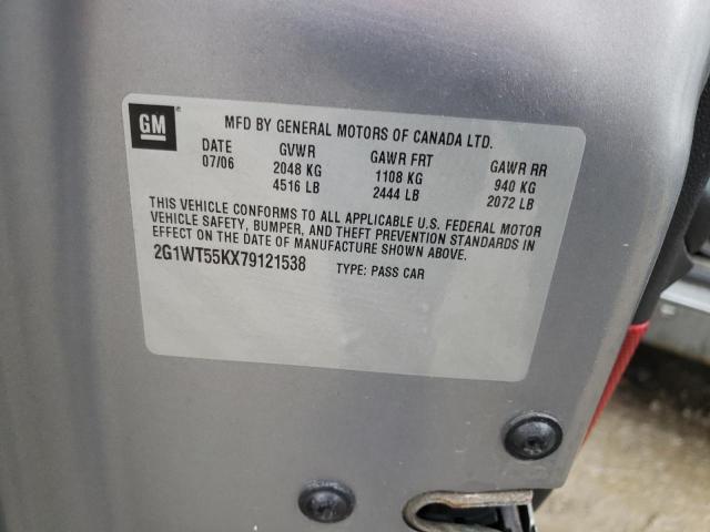 Photo 10 from auction – 2007 CHEVROLET IMPALA LT with VIN 2G1WT55KX79121538