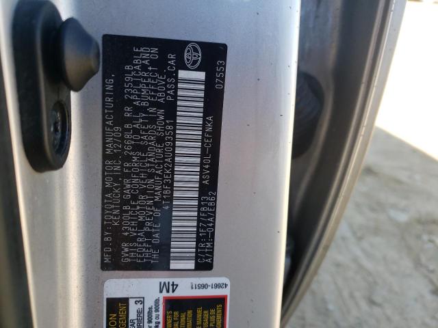 Photo 10 from auction – 2010 TOYOTA CAMRY BASE with VIN 4T1BF3EK2AU093581