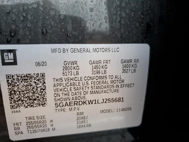 Photo 10 from auction – 2020 BUICK ENCLAVE AV with VIN 5GAERDKW1LJ255681