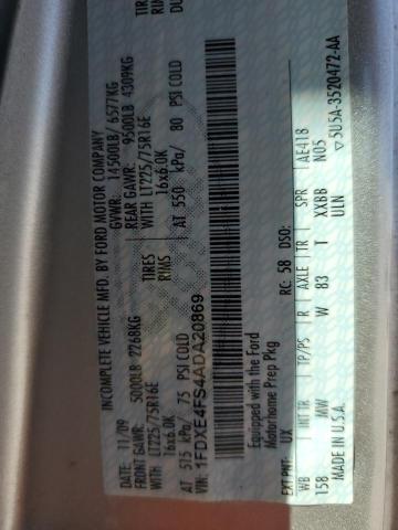 Photo 10 from auction – 2010 WINNEBAGO ASPECT with VIN 1FDXE4FS4ADA20869