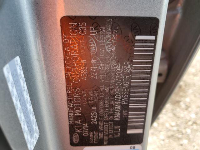 Photo 10 from auction – 2014 KIA OPTIMA HYB with VIN KNAGM4AD2E5077035