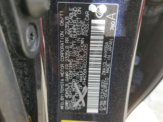Photo 10 from auction – 2011 LEXUS CT 200 with VIN JTHKD5BHXB2032005