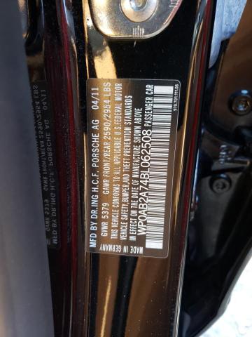 Photo 10 from auction – 2011 PORSCHE PANAMERA S with VIN WP0AB2A74BL062508
