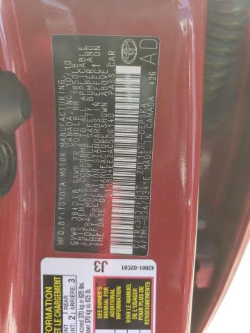 Photo 10 from auction – 2010 TOYOTA COROLLA BA with VIN 2T1BU4EE2AC506140