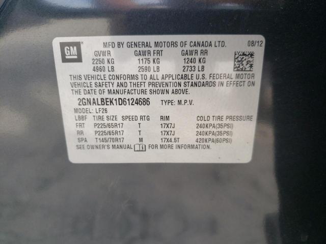Photo 10 from auction – 2013 CHEVROLET EQUINOX LS with VIN 2GNALBEK1D6124686