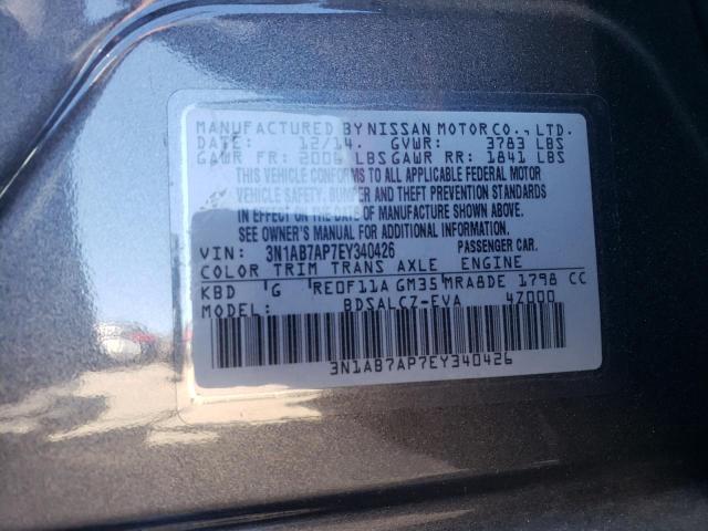Photo 10 from auction – 2014 NISSAN SENTRA S with VIN 3N1AB7AP7EY340426
