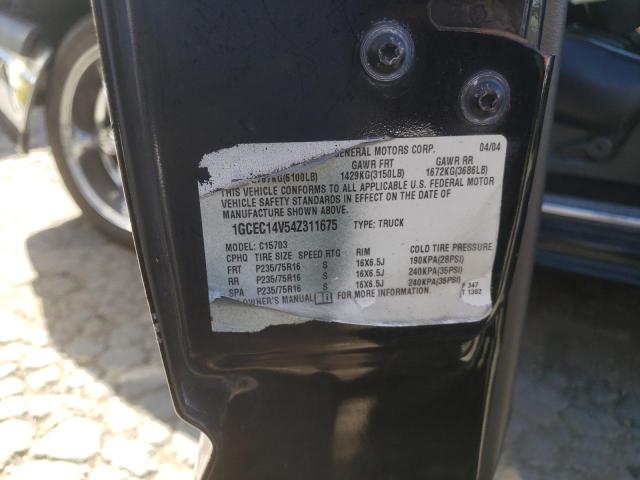 Photo 10 from auction – 2004 CHEVROLET SILVERADO with VIN 1GCEC14V54Z311675